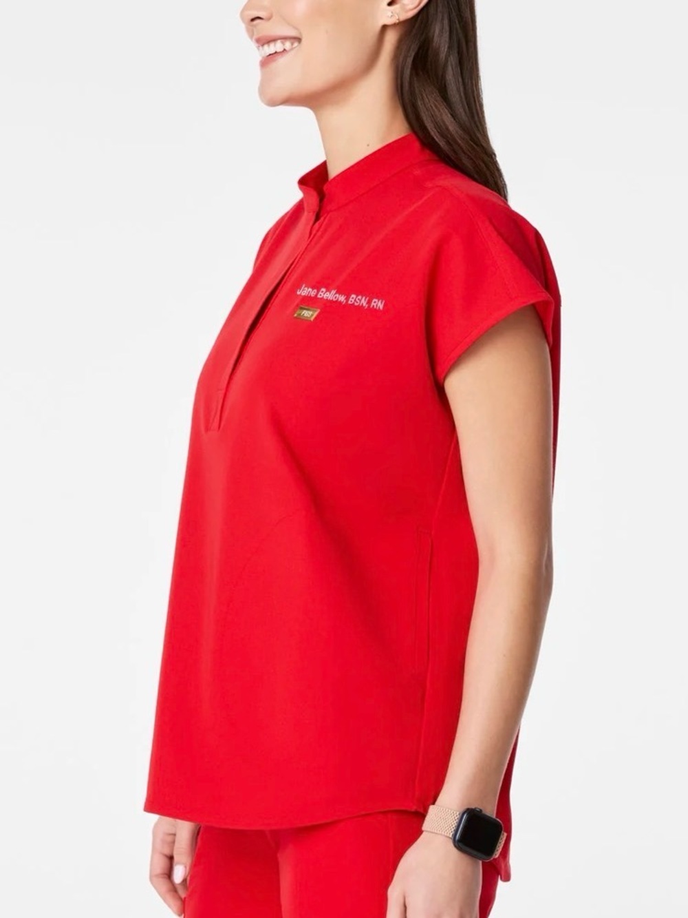 Figs Rafaela Scrub Top Pop Red size XL - Picture 4 of 8
